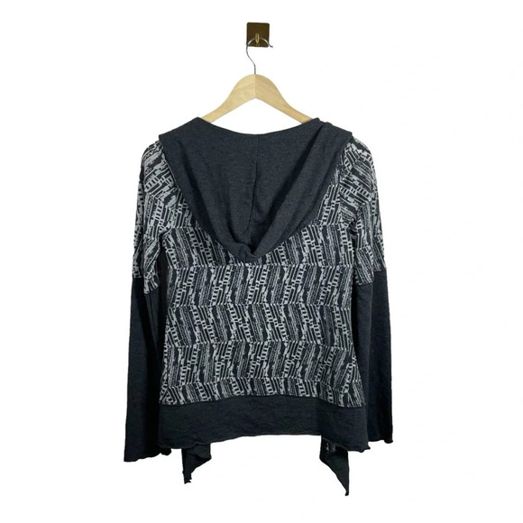 Prana Graceful Open Wrap Hooded Moonrock Cardigan in Grey Size S - Picture 9 of 12